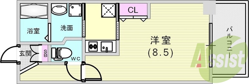 6階の間取り図