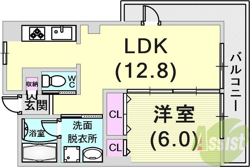 L字バルコニーで日当たりいいです