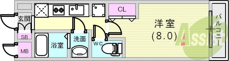 広めのお部屋ですよ。
