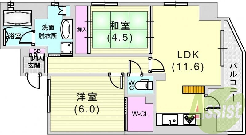 広いお部屋ですね。