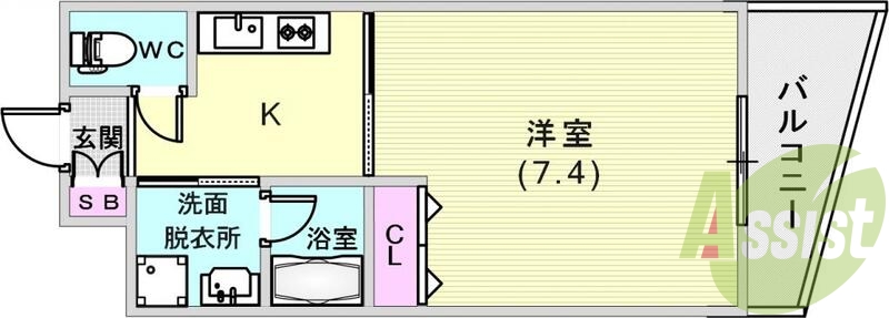 好立地・好条件の1Kタイプです!