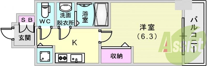 3点セパレートで少し広めの間取です!
