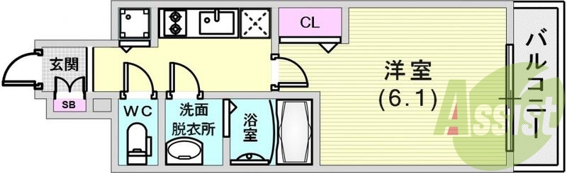 設備が充実している間取りです。