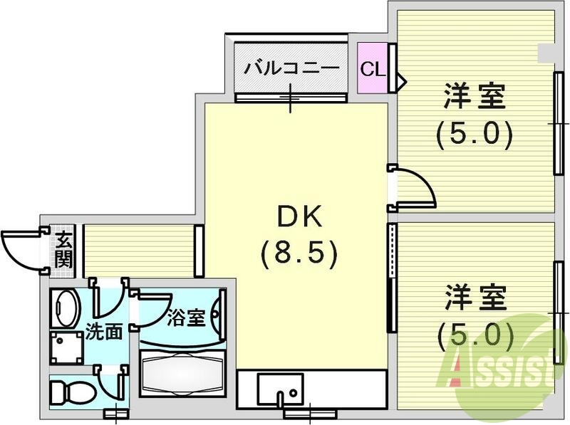 2階の間取り図
