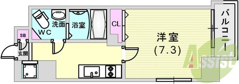 角部屋のお部屋です。