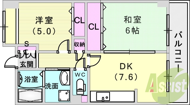 1階の間取り図