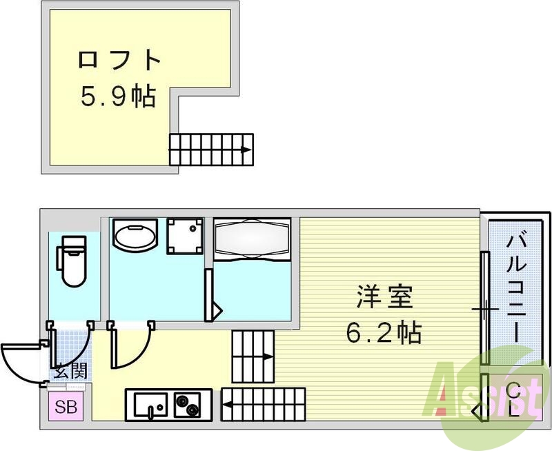 ロフト付きの新築物件です