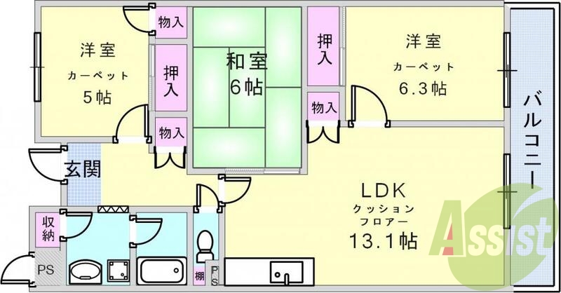 使い勝手の良い間取りです