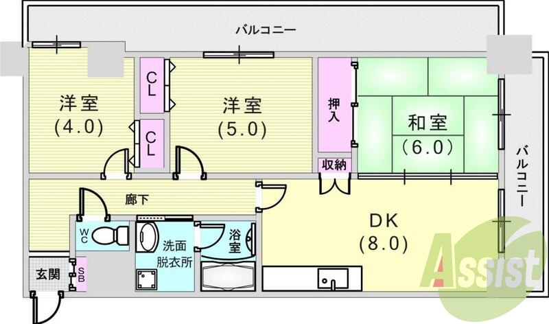 4階の間取り図
