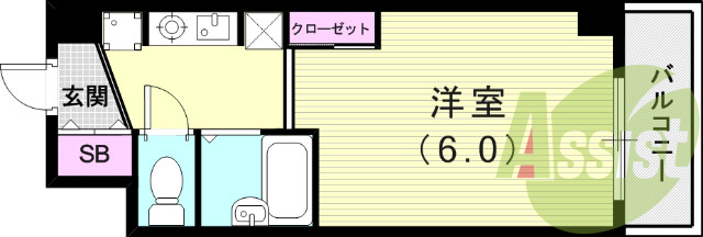 １Ｋ（21.66平米）エアコン・オートロック・宅配ボックス