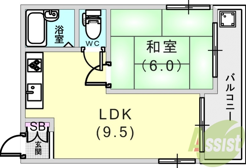 1階の間取り図
