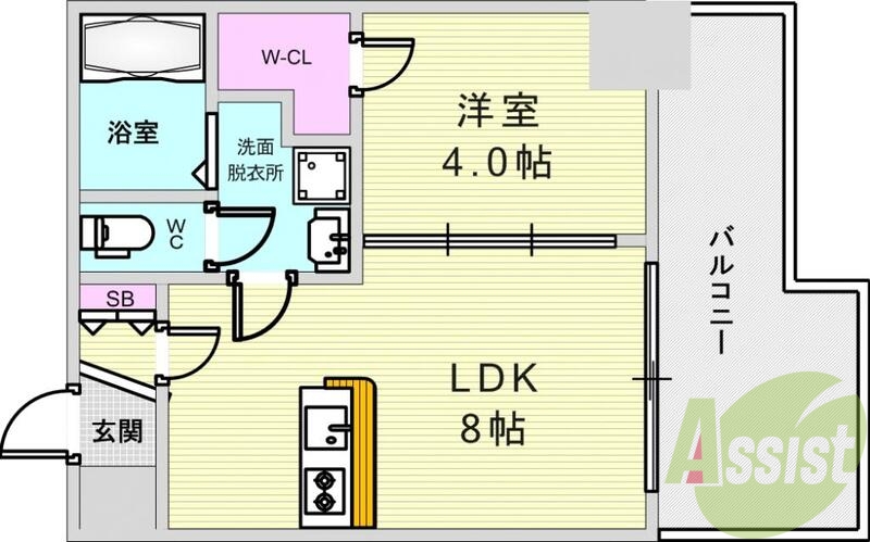1LDK（３０平米）システムキッチン・収納・浴室乾燥機