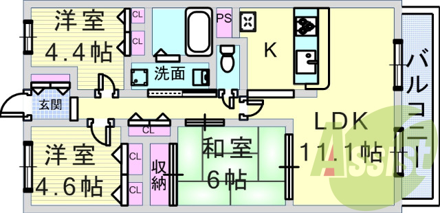 2階の間取り図