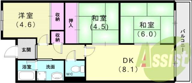 3階の間取り図