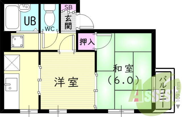 1階の間取り図