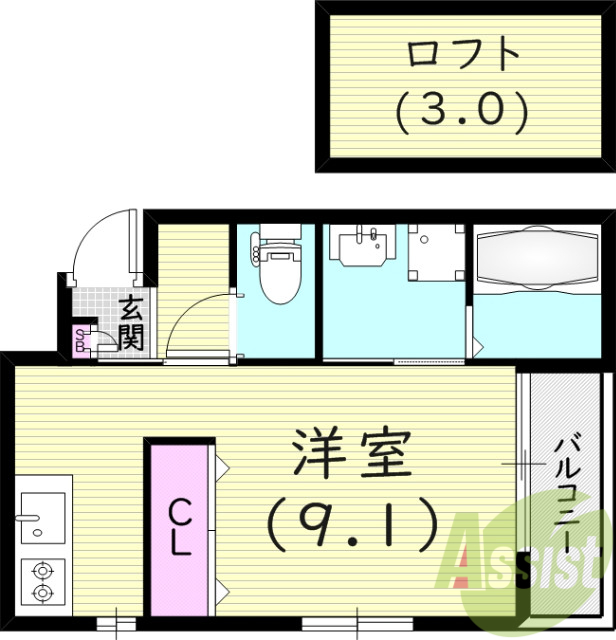 2階の間取り図