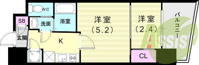 6階の間取り図