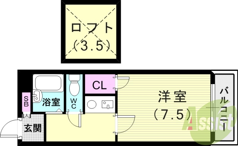 2階の間取り図