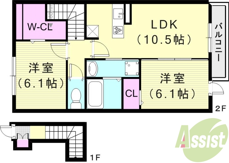 2階の間取り図