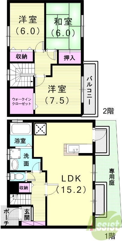 1階の間取り図