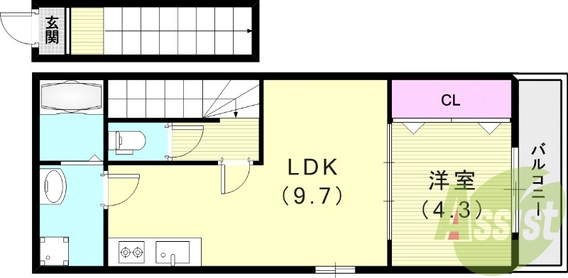 2階の間取り図