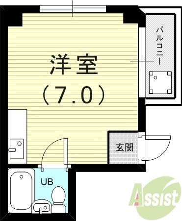 2階の間取り図