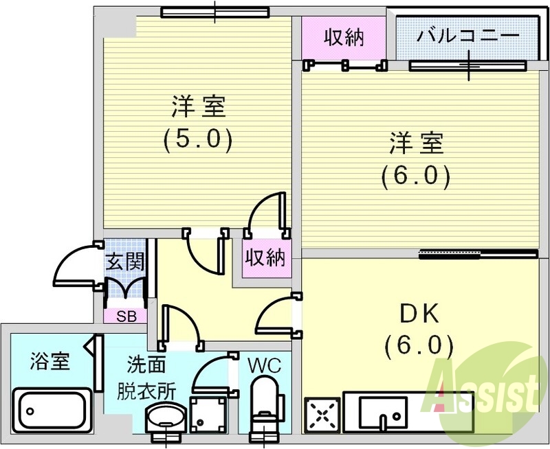 2階の間取り図