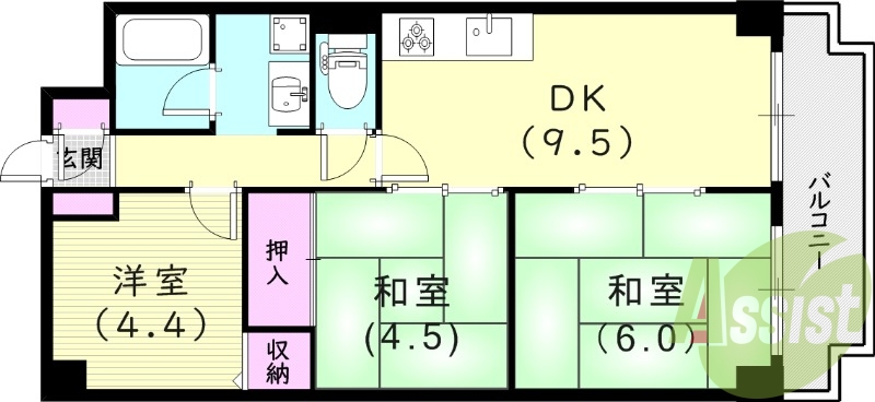 4階の間取り図