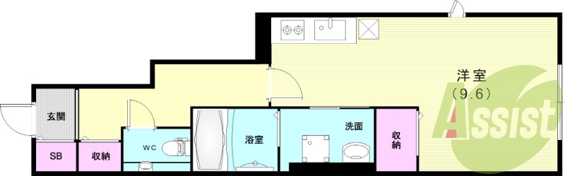 1K（31.1平米）浴室乾燥機・エアコン・追い焚き機能