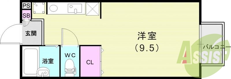 2階の間取り図