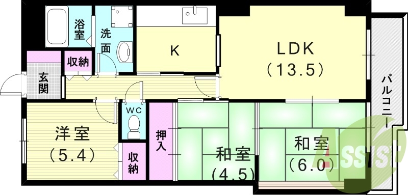 1階の間取り図