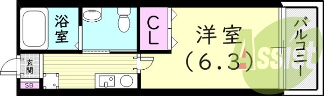 8階の間取り図