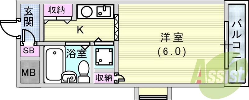 4階の間取り図