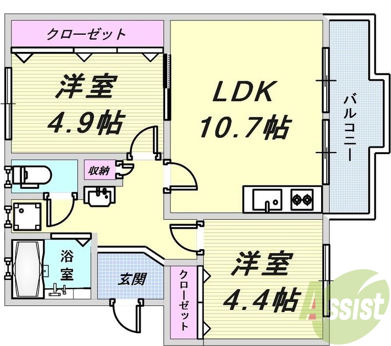 4階の間取り図