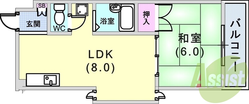 1LDK（31.51平米）エアコン・室内洗濯機置場