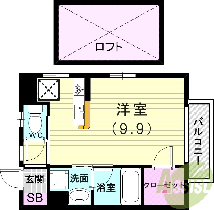 2階の間取り図
