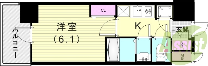 6階の間取り図