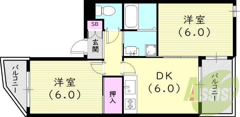 2階の間取り図