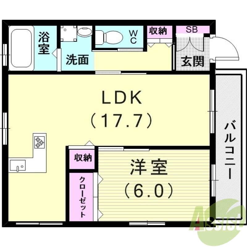 1階の間取り図