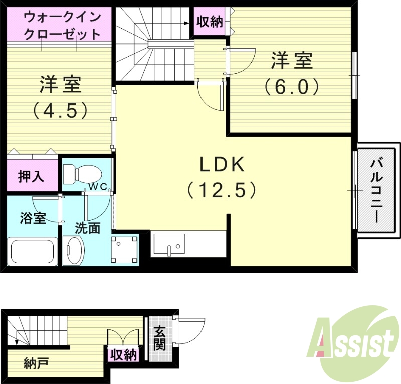 2階の間取り図
