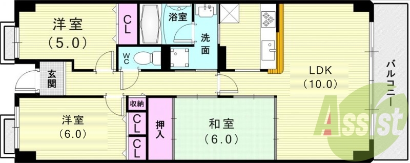 ３ＬＤＫ（７５．２５平米）システムキッチン・独立洗面台・収納