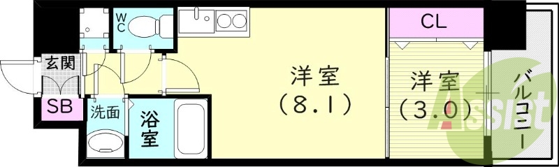 8階の間取り図