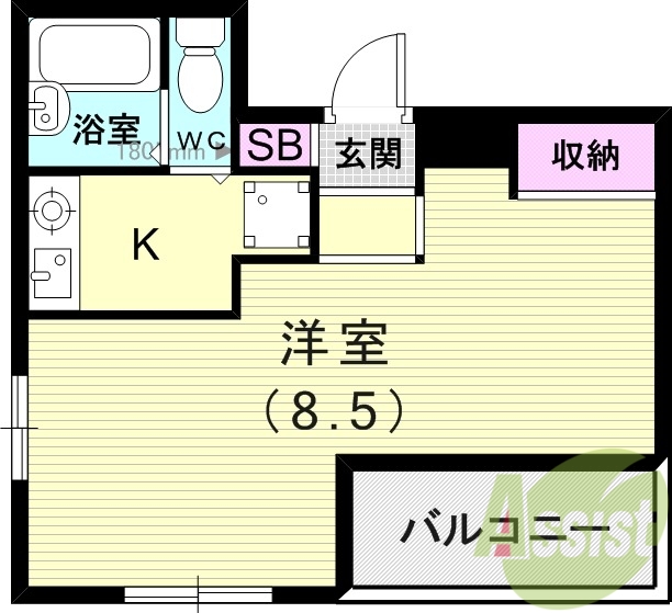 4階の間取り図