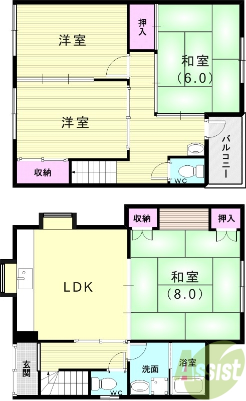 -階の間取り図