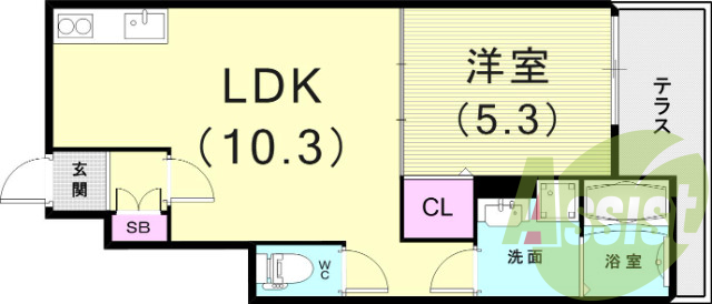 1階の間取り図