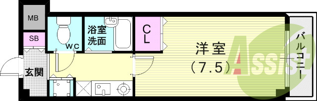 4階の間取り図