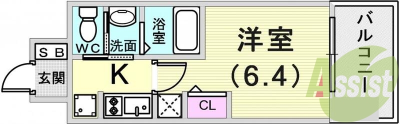 8階の間取り図