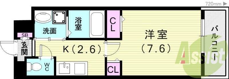 2階の間取り図