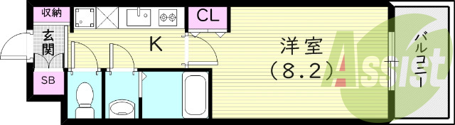6階の間取り図