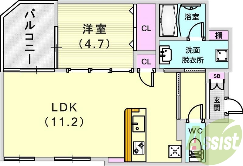 1階の間取り図